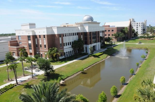 Aerial view of the Olin building